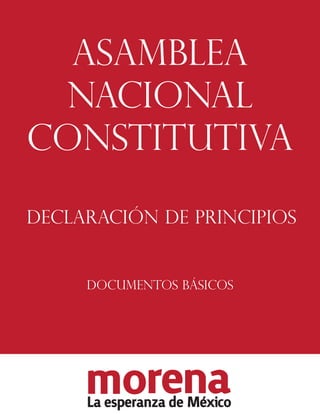 ASAMBLEA
NACIONAL
CONSTITUTIVA
DECLARACIÓN DE PRINCIPIOS
DOCUMENTOS BÁSICOS
 