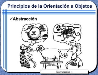 Programación II
Principios de la Orientación a Objetos
Abstracción
 