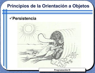 Programación II
Persistencia
Principios de la Orientación a Objetos
 