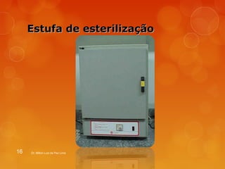 EEssttuuffaa ddee eesstteerriilliizzaaççããoo 
16 Dr. Milton Luiz da Paz Lima 
 