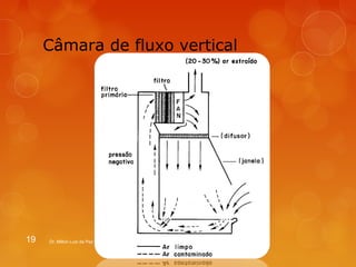 Câmara de fluxo vertical 
19 Dr. Milton Luiz da Paz Lima 
 