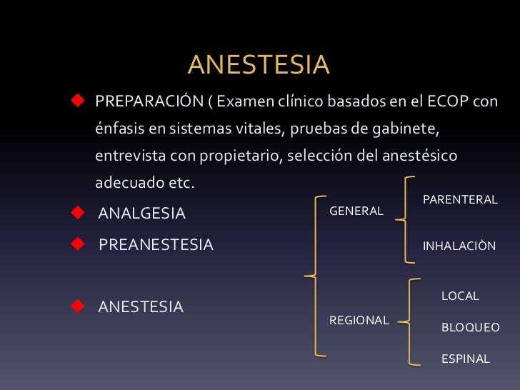Principìos basicos anestesia