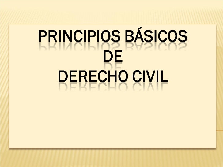 Principios básicos de derecho civil Unidad Nº 1
