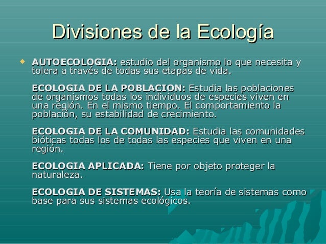 Principios basicos de la ecologia