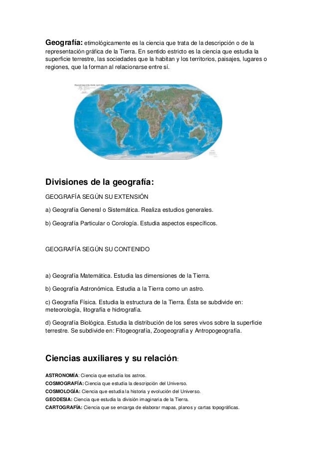 Principios basicos de la geografia