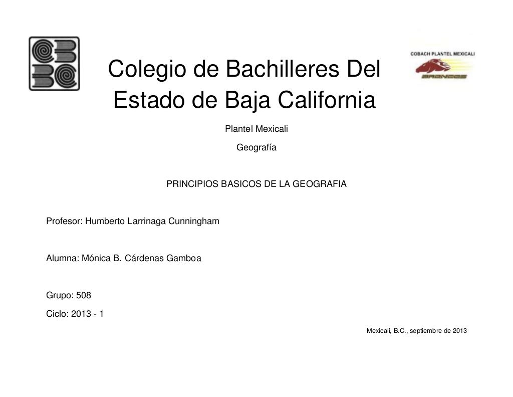 PRINCIPIOS BASICOS DE LA GEOGRAFIA