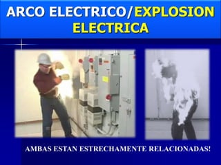 ARCO ELECTRICO/EXPLOSION
ELECTRICA
AMBAS ESTAN ESTRECHAMENTE RELACIONADAS!
 