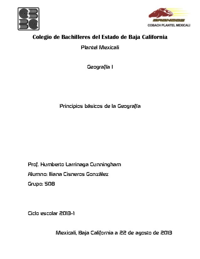 Principios basicos de la Geografia