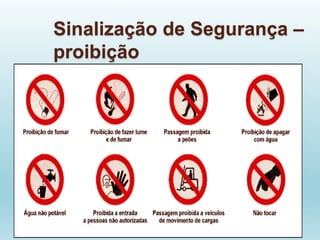 Sinalização de Segurança –
proibição
 