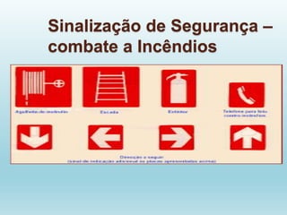Sinalização de Segurança –
combate a Incêndios
 