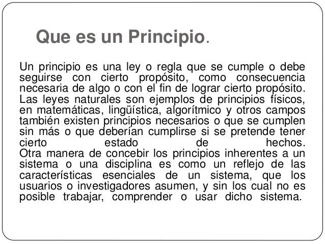 Principios bíblicos NOSA