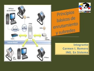 Integrante
Carmen I. Romero
ING. En Sistema

 