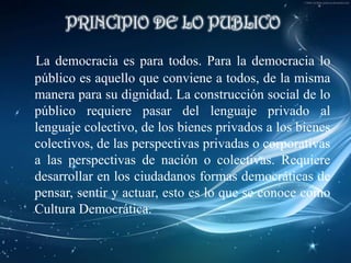 Principios básicos de la democracia