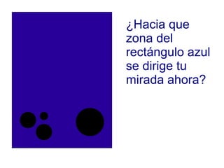 ¿Hacia que zona del rectángulo azul se dirige tu mirada ahora? 