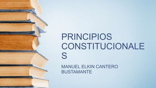 PRINCIPIOS
CONSTITUCIONALE
S
MANUEL ELKIN CANTERO
BUSTAMANTE
 