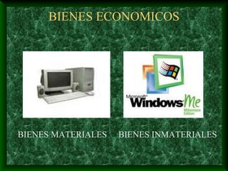 BIENES ECONOMICOS




BIENES MATERIALES   BIENES INMATERIALES
 