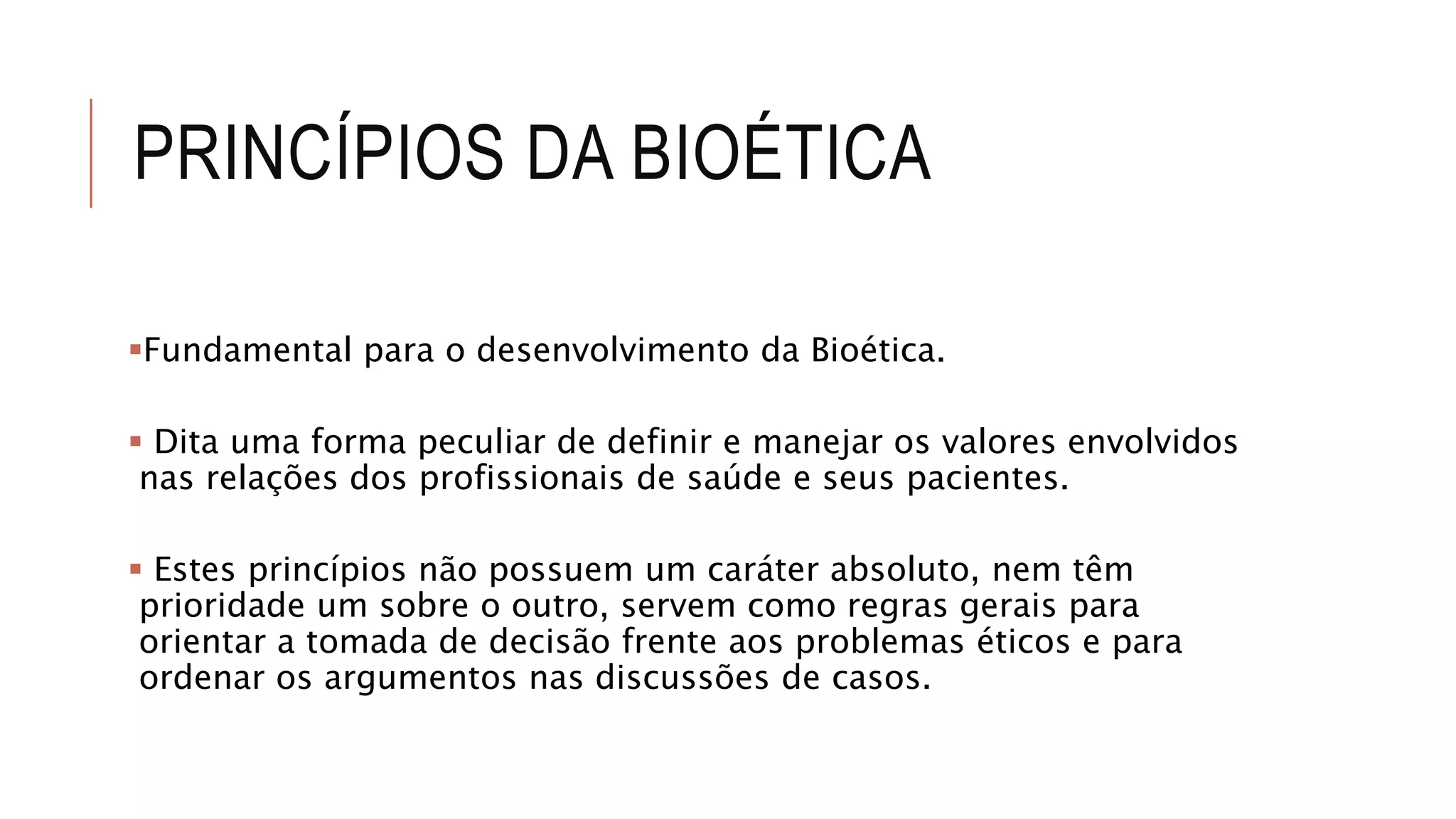 Principios da bioetica | PPTX | Science