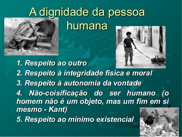 Principios da dignidade da pessoa humana