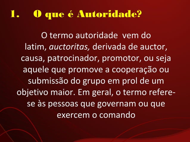Principios de autoridade | PPT