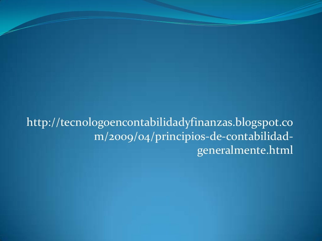 Principios de la contabilidad generalmente aceptados
