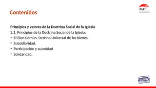 PRINCIPIOS Y VALORES DE LA dOCTRINA sOCIAL DE LA IGLESIA | PPTX