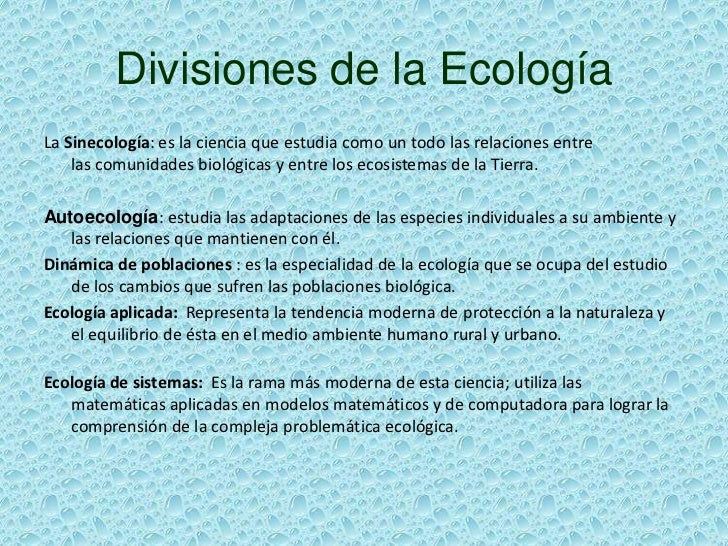 Principios de la ecologia