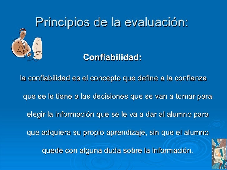Principios de la evaluacion.