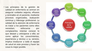 Principios de la Gestión de Calidad en Enfermería para Atención Segura ...