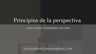 Principios de la perspectiva
JESUS DAVID HERNANDEZ BOLIVAR
JESUS16DAVID12HB2003K@GMAIL.COM
 