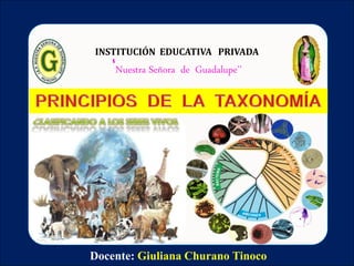 Docente: Giuliana Churano Tinoco
INSTITUCIÓN EDUCATIVA PRIVADA
‘Nuestra Señora de Guadalupe’’
 
