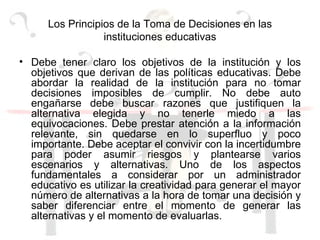 Principios de la toma de decisiones | PPT