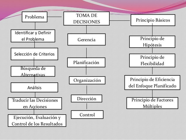 Principios de la toma de decisiones mapa conceptual