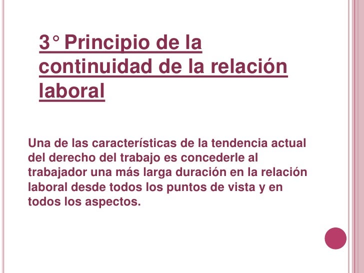 Principios del derecho laboral