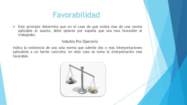 Resultado de imagen para principio de favorabilidad laboral