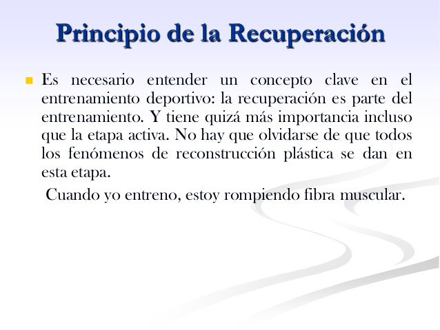 Principios del entrenamiento