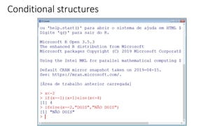 Conditional structures
 