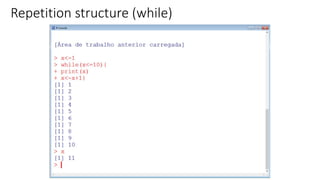 Repetition structure (while)
 