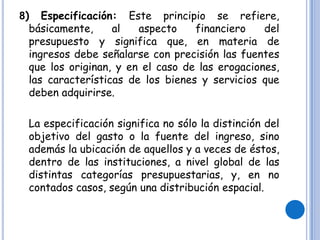 Principios Del Presupuesto