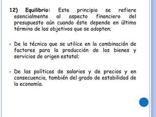 Principios Del Presupuesto