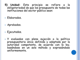 Principios Del Presupuesto