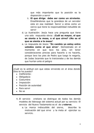 Principios Del Servicio Como Jesus Docx Christianity Religion