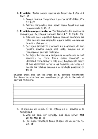 Principios Del Servicio Como Jesus Docx Christianity Religion