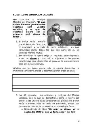 Principios Del Servicio Como Jesus Docx Christianity Religion