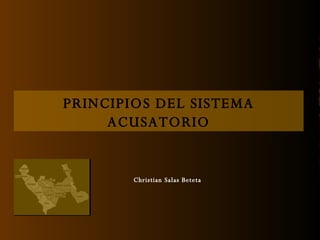 PRINCIPIOS DEL SISTEMA
     ACUSATORIO


        Christian Salas Beteta
 