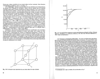 forma que 0 plano octaedrico de urn metal cubico de face centrada. Estas dire<;:oes
correspondem as linhas aa, bb e cc da Fig. 1.7.
1.11 Anisotropia. Quando as propriedades de uma subsHincia sao independentes
da dire<;:ao, ela e chamada de isotropica. Assim, deve-se esperar que urn material
isotropico ideal tenha a mesma resistencia em todas as dire<;:oes. Ou; se sua resistivi-
dade eletrica fosse medida, 0 mesmo valor seria obtido a despeito de como a amostra
fosse retirada do material. As propriedades fisiGas dos cristais, em geral, dependem
fortemente da dire<;:ao na qual sao medidas. 1sto significa que, basicamente, os cristais
nao sao isotropicos, porem anisotropicos. A respeito disso, considere urn cristal
cubico de corpo centrado de ferro. As tres dire<;:oes mais importantes dessecristal sao
as denominadas como a, bee na Fig. 1.10. Estas dire<;:oes nao sao equivalentes, pois,
ao longo delas, 0 espa<;:amento entre os Momos e diferente, sendo, em termos do
parametro cristalino a (co~mento de uma aresta da cHula unitaria), respectiva-
mente iguais a a, V'Ifie y3/2I1. As propriedades fisicas do ferro, medidas ao longo
destas tres dire<;:oes, tambem tendem a ser diferentes. Por exemplo, considere a curva
de magnetiza<;:aoB-H de cristais de ferro. Como pode servisto na Fig. 1.11, aindu<;:ao
magneticaB aumenta rapidamente com a intensidade do campo magneticoH ao longo
da dire<;:ao a, a uma velocidade intermediaria ao longo de b, e menos rapidamente ao
longo de c. 1nterpretando de outra forma, podemos dizer que a e a dire<;:ao onde a
magnetiza<;:ao e mais facil e conde emais dificil.
1dealmente, uma amostra policristalina podera ser considerada como isotropica
se seus cristais estiverem orientados ao acaso, pois entao,sob 0 ponto de vista
macroscopico, a anisotropia dos cristais se compensara mutuamente. Contudo, urn
arranjo de cristais verdadeiramente ao acaso e raramente atingido,porque os proces-
sos de fabrica<;:ao tendem a alinhar os graos, de forma que suas orienta<;:oes nao estiio
uniformemente distribufdas. 0 resultado e 0 que se chama de textura ou orienta<;:ao
preferencial. Como a maioria dos metais policristalinos possui uma orienta<;:ao prefe-
rencial, eles tendem a ser anisotropicos, a intensidade dessa anisotropia dependendo
do grau de alinhamento dos cristais.
25.000
800
600
H
400
200
o
5,000
B
Fig. 1.11 Urn crista! deferro magnetiza-se muito mais facilmente nadire~aoa da Fi~. 1.10do que
nash ou c. (De Barret, C. S.,Structure ofMetals, p. 453. New York: McGraw-Hill Book Co.,
1943. Usado com permissao.)
10,000
1.12 Texturas ou orienta~Oes preferenciais. Os arames saofabricados pela passa-
gem sucessiva de barras atraves de matrizes cada vez menores. No caso do ferro, e.sse
tipo de deforma<;:ao tende a alinhar uma dire<;:ao b de cada cristal paralelamente.ao eIXO
doarame. Nestadire<;:ao, oscristaissao normalmenteconsiderados comoarranJados a~
acaso. Este tipo de arranjo preferencial dos cristais em urn arame de ferro ou de a<;:o e
persistente. Mesmo se 0 metal sofrer urn tratamento termic02
que reforme completa-
mente a estrutura cristalina, os cristais tendem a manter a dire<;:aob paralela aoelXO do
arame. Como a deforma<;:ao que ocorre na conforma<;:ao de chapas tern basicamente
urn carMer bidimensional, a orienta<;:ao preferencial e nelas mais limitada do que a
observada nos arames. Como esta indicado na Fig. 1.12A, nao apenas se desenvolve
11ll1adire<;:ao b paralela a dire<;:ao de lamina<;:ao ou ao comprime!1to da chapa, m~s M
tambem uma forte tendencia para a forma<;:ao de urn plano CUblCO, ou face da celula
rinitaria, que se alinha paralelamente ao plano de lamina<;:3.0 ou a superffcie da chapa.
o entendimento das propriedades cristalinas, por uma serie de razoes, e impor-
tante para 0 metalurgista. Uma delas e que a anisotropia dos materiais cristalinos se
reflete nas propriedades de pe<;:as comerciais. Deve-se destacar que isto nem sempre e
illdesejavel. •As orienta<;:oes preferenciais podem freqiientemente resultar em mate-
riais com propriedades superiores; exemplo interessante e a liga de ferro com quatro
por cento de silfcio usada na fabrica<;:ao de bobinas de transformadores. Neste caso,
por meio de uma complicada combina<;:ao de seqiiencias de lamina<;:a~e de tratamentos
terlTIicos, e possfvel obter uma orienta<;:ao fort~mente prefe~enc~al, na qual uma
dire<;:ao ados cristais e alinhada paralelamente adlre<;:ao de lamma<;:ao, enquanto uma
c
b
a
Fig. 1.10 As dire~oes mais importantes de urn crista! cubico de corpo centrado. 'A recristali~o que se segue ao trabalho a frio sera discutida no Cap. 7.
10 11
 