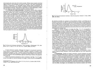Tempo, horas
Fig. 7.3 Curva de recozimento isotermico. Cobre de alta pureza. (Gordon, P., Trans. AIME.
203, 1043 [1955].)
de amostras recozidas por qualquer um dos metodos revelam a ocorrencia de um
fenomeno interessante na regiao de maxima libera9ao de energia. Esta grande libera-
9aO de energia aparece simultaneamente com 0 crescimento de um arranjo totalmente
novo de cristais isentos de deforma9ao, que crescem a custa dos cristais anteriormente
deformados. 0 processo pelo qual isto ocorre e chamado derecristaliza~iio e pode ser
entendido como sendo um realinhamento dos atomos dentro dos cristais, que leva a um
abaixamento da energia livre.
Apesar da maxima libera9ao de energia das Figs. 7.2 e 7.3 corresponder a
recristaliza9ao, as curvas mostram que energia e liberada antes da recristaliza9ao.
Com a finalidade de indicar a parcela de energia liberada na recristaliza9ao, foram
desenhadas linhas tracejadas nas duas curvas. A area sob cada curva cheia, a esquerda
e acima da linha tracejada, representa uma energia liberada que nao esta associada a
recristaliza9ao. No caso do recozimento anisotermico, a libera9ao da energia de
deforma9ao come9a a temperaturas bem abaixo daquelas em que se inicia a recristali-
za9ao. Do mesmo modo, para 0 recozimento isotermico, ha uma libera9ao de energia
no inicio do cicio de recozimento, que quase termina antes que a recristaliza9ao se
inicie. 0 estagio do cicio de recozimento, anterior a recristaliza9ao, e chamado de
recupera~iio. Todavia deve-se notar que as rea90es que ocorrem durante os estagios
de recupera9ao podem continuar durante 0 processo de recristaliza9ao; nao nas
regioes que ja tenham sido recristalizadas, mas nas que ainda nao se tenham transfor-
mado em novos cristais. As rea90es de recupera9ao serao descritas na proxima Se9ao.
Antes, porem, e necessario definir-se 0 terceiro estagio do recozimento, ocrescimento
de griio. 0 crescimento de grao ocorre quando 0 recozimento continua apos 0 termino
da recristaliza9ao, e, nele, determinados graos recristalizados continuam a crescer .
mas a expensas de outros cristais que, conseqiientemente, desaparecem.
Como os tres estagios do recozimento: recupera9ao, recristaliza9ao e cresci-
mento de grao ja foram definidos, iremos abordar alguns de seus mais importantes
aspectos.
7.4 Recupera~ao. Quando um metal e encruado, ocorrem mudan9as em quase
todas as suas propriedades fisicas e medinicas. 0 encruamento aumenta a resistencia
mecanica, a dureza e a resistencia eletrica, porem diminui a ductilidade. Alem disso,
quando um metal deformado plasticamente e estudado, usando-se de tecnicas de
difra9ao de raios X, as reflexoes se tornam caracteristicas do estado encruado. As
figuras de Laue de monocristais encruados apresentam um asterismo pronunciado,
correspondente as curvaturas do reticulado. De maneira semelhante, as fotografias de
Debye-Scherrerde metais policristalinos encruados apresentam linhas de difra9ao que
nao sao nitidas, mas largas, em concordancia com a natureza complexa das tensoes
8
6
200,9°C
:17.7% Alongamento
4
2
<If 8,4
"0
E!~ 6.3
Q).c;
.0-
._ 0
4,2
-E
"'~
.- .....
2>-' 2,1
Q)
c:
W 0,0
0
Fig. 7.2 Curva de recozimento anisotermico. Cobre e1etrolitico. (Clarebrough, H. M., Har-
greaves, M. E. e West, G. W., Proc. Roy. Soc., Londres, 232A, 252 [1955].)
Temperatura, °C
apresentada pelo metal antes de ter sido encruado. Muitas dessas rea90es envolvem
alguma forma de movimenta9ao de atomos ou lacunas e sao assim extremamente
sensiveis a temperatura. As velocidades dessas rea90es podem normalmente ser
expressas porleis exponenciais simples, semelhantes a descrita anteriormente para a
movimenta9ao de lacunas. Dessa forma, aquecendo-se 0 metal deformado, a veloci-
dade de retorno ao estado amolecido aumel1ta consideravelmente.
7.3 A Iibera~ao da energia armazenada. Informa90es valiosas sobre a natureza
das rea90es, que ocorrem quando um metal encruado retorna ao seu estado original,
podem ser obtidas pelo estudo da libera9ao da energia armazenada. Ha diversos
metodos para 0 acompanhamento do fenomeno, mas descreveremos sucintamente
apenas os dois mais importantes. 0 primeiro metodo e 0 dorecozimento anisotermico,
onde 0 metal encruado e aquecido continuamente, sendo a libera9ao de energia
determinada em fun9ao da temperatura. Em um tipo de recozimento anisotermico
mede-se a diferen9a de potencia necessaria para aquecer duas amostras semelhantes
com uma mesma velocidade. Vma das amostras e deformada a frio antes de ser
iniciado 0 cicio de aquecimento, enquanto a outra e usada como padrao, nao sendo
deformada. Durante 0 cicio de aquecimento, a amostra encruada sofre rea90es que
liberam calor, reduzindo a potencia necessaria para aquece-Ia, com rela9ao a necessa-
ria para aquecer 0 corpo de prova padrao. Medidas da diferen9a de potenciaforneceIIi
evidencias diretas da velocidade de libera9ao de calor da amostra encruada. A Fig. 7.2
mostra uma curva tipica de recozimento anisotermic03 para cobre comercialmente
puro (99,97% Cu). Deve-se notar que uma parte do calor e liberadaa temperaturas logo
acima da temperatura ambiente. 0 significado disto e do ponto de maximo tao pronun-
ciado que aparece na curva sera discutido adiante.
Q) 3: 150
"OE
'" .
0>'"
~'g 100
Q)<Q)
68. 50
o L-"""':::;=--'-£J..._-1..._..c:.._L-
o 100 200 300 400 500
o outro metodo de estudar a libera9ao de energia e 0 recozimento isotermico.
Neste metodo, a energia liberada e medida, enquanto a amostra se mantem a uma
temperatura constante. A Fig. 7.3 mostra 0 tipo de curva obtido em um recozimento
isotermico. Os dados4
para esta curva, em particular, foram obtidos com um microca-
lorfmetro dotado de uma sensibilidade capaz de medir fluxos termicos tao pequenos
como 0,oI J/h.
Tanto 0 recozimento anisotermico como 0 isotermico, das Figs. 7.2 e 7.3, apre-
sentam uma regiao de maxima libera9ao de energia. Corpos de prova metalograficos
'Clarebrough, H. M., Hargreaves, M. E. e West, G. W., Proc. Roy. Soc. (Londres) A 232, 252 (1955).
<Gordon, P., Trans. AIME, 203, 1043 (1955).
230
231
 