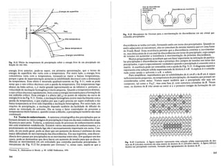 Alta temperatura
Baixa temperatura
U~:::=-- Energia volumetrica
Fig. 9.11 Efeito da telllperatu.ra de precipita<;:ao sobre a energia livre de urn precipitado em
fun<;:ao do seu raio. .
energia livre anterior, pode-se supor, em primeira aproxima9ao, que 0 termo de
energia de superficie nao varie com a temperatura. Por outro lado, a energia livre
volumetrica varia com a temperatura,. torna.n10-se .maior a baixas temperaturas,
porque 0 grau de supersatura9ao aumenta (a solubilidade decresce) com a diminui9ao
da temperatura. Esse efeito e mostrado qualitativamente na Fig. 9. II, onde se pode
notar que 0 raio critico decresce comaquedada temperatura. Em teiTIperaturas I()go
abaix? da linha solvus, ro e muito grande (aproximando-se de infinito) e, portanto, a
vel~cId~d.e de nuclea9ao homogenea e muito pequena. Quando a temperatura diminui,
()r<l;I()yn1JEo!<ieH~~ye ra.pida.iTIente,bern como a energianecessariapara aforma9ao de
~.m!tlmbll~()..CfltIco;..e~sa.en~rgia .ea altura. .(!J.G.rJ. no pOllto de maximo da cllrva de
epergiaIiyr~.da~jg. ~-.1 l'~Ilt~(), a nuclea9~o h.()mogelleaocor~e mais facilmente yom a
q~g<i~d~temger~!fiI~a., ()'llltl.~)(pliya. PDf(lll~ °gelo pr~cisa.ser super-resfriado a tao
baIxa temperatura se tiver sido impedida a nuclea9ao heterogenea. Por outro lado, em
rea90es de precipita9ao, a nuclea9ao depellde tambemdaJacilidade de difusao do
soluto no reticu~ado '!o solvente. Ele se tor';la 0 fator controlador do processo a
ternp.~ra.fiIJa.smlllt.().b8.lxas~, quand() cessaradIfusao, a precipita9ao tambem nao mais
contmuara.
~~~..1:'f?P~s.~ofnd;ure.chnent.o~.An.atu~(:za cristalograficados precipitados que se
NpnaiTI 111~nteos yari()s est?gi()~deprecipita9aoe hojeem diamais conhe.cidado que
h~pouc,osanos a.tras. TodavIa, anaturez<l; exata do processo deendurecimento ainda
Ila() .esta..tota.lm~meest<l;bel~cida.E)(is~em vari.os mecanismos de endurecimento,e 0
p~edoiTIll1a.llteem deteriTIinada.liga n.aoe necessariamente importante em outra. Con-
~llqo, de llmmod()gera!, p()de~s~ dizerque .uiTI aUiTI~ntode dureza e sinonimode uma
m,ai()f<iifiYWdaded(: iTI()yiiTI.enta9ao (jasdisc()rdanyia~. Em. suatrajet6ria, uma discor-
dancIa deve pas~arpor pr(:cJPitadosou~emoyiiTIent<l;r.entreele~.. Em qualquer urn dos
y~s()~, pode-~e4(:m()llstrar que.,deYtl.haver urn.aumentodetensao para que as discor-
1a.IlYIa~S~ m()YI~ent~iTI. (:~ lliTIfeticllla.do que .contenha particulas precipitadas.O
fileya.IlIsmo. da FIg.. 9012. fOIp~()p()~t? por Qrowan,3 •(:'.nesse caso,supoe-se que a
Discord~ncia em movimento
Precipitados
Fig. 9.12 Mecanismo de Orowan para a. movimenta<;:ao de discordanciasem urn cristaI que
contenha precipitados.
discordfmcia se tenha curvado, formando aneis em tornodos I'recipitados.Q~ando
os
aneis adjacentesse encontram, eles se cancelam da mesma malleira queeJ11 uma fonte
de Frank-Read. Essa ocorrencia permite que a discordancia continue a moviiTIentar-
se mas deixa atras de sium anel dediscordanciasem torno do precipitado, cujo campo
de'tensoes ira aumentar aresistencia amovimenta9ao da pr6ximadiscordancia.
Muitospesquisadores acreditam que urn fatorimportante na intera9ao de particu-
lasprecipitadas e discordancias seja a presen9a dos campos de tensoesemt()rno dos
precipitados, 0 que e especialmente verdadeiro quando 0 precipitado e coerente c()m a
matriz. A coerencia pol;ie ser entendida com a ajuda daFig. 9.13.0 diagrama superior
representa uma solU9ao s61ida supersaturada de atomosA eB. A especieA e conside-
rada comosendo 0 solvente e aB, 0 soluto.
Para simplificar, suponhamos que as solubilidades de A emB e de B·emA sejaIll
suficientemente pequenas, na temperatura de precipita9ao,de maneira que possam ser
consideradas como. nulas. Vamos supor. tambe.m que. 0 precipitado nao seja urn
composto, tal como °Fe3C, mas uma fase Il, com estmtura cristalina de B.•. Nesse
caso, os atomos de B irao atrair-se entre sie 0 primeiro estagio da forma9aode urn
r. 'I. ]1!'a X ~ Y 'I.
1. ~ ) X
rx )
OCr< )
)
X ~ ) ) ~ 1. I)
I%'l ) ) ) X 193:'
Fig. 9.13 Coerencia. A figura superior representa uma soIu<;:ao s6Iida supersaturada de ato-
mos de B (cir~uIos es~uros) em uma matrizde atomos de.A (circuIos daros).
mostra urn precipitado coerente, formado peIo agrupamento de atomos deB.
30rowan, E., Dislocations
314
p. AIME Publication, 1954.
315
 