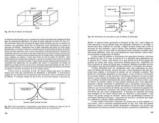 (A)
~
Metal pure B I Metal pure A
Fio--o
~ Inter1ace ou solda
;
O%A
100% A
(B)
Inter1ace Original~ t/
Curva de Ve- Fio
penetra9ao (% A) /11 I
=" I'
Metal A
Metal B
Solda
I
I
) - - -
/'
/
,/
Fig. 10.5 Par de difusao de Kirkendall.
Fig. 10.7 Movimento dos marcadores no par de difusao de Kirkendall.
d~fusao. A natureza desse movimentoe mostradana Fig. 10.7, onde afigura de
Clma representa 0 par de difusao antes do tratamento isotermico e a de baixo, a
mesma barra apos a difusao ter ocorrido. A figura de baixo mostra que os fios se
moveram de uma distancia x para a direita. Essa distancia, embora pequena, e
mensuravel e, para os casos onde os marcadores foram colocados na junc;ao entre
dois metais diferentes, varia com a raiz quadrada do tempo durante 0 qual a amos-
tra foi mantida atemperatura de difusao.
o unico modo de explicar os movimentos dos marcadores durante 0 processo
de difusao (na Fig. 10.7) e que os atomos de A se difundemmais rapidamente que
os Momos de B. .Assim, mais atomos de A que atomos de B devem passar por
unidade de tempo pela sec;ao transversaldefinida pelos fios, originandoum
fluxo resultante de massa da direita para a esquerda. Medidas da posic;ao dos fios
com relac;ao a uma das extremidades da barra mostrarao 0 movimento dos mesmos.
o efeito Kirkendall pode ser considerado como uma confirmac;ao do meca-
nismo de difusao por lacunas. Atraves dos anos, varios mecanismos tem sido pro-
postos para explicar 0 movimento de atomos em um reticulado cristalino. Eles
podem ser em principio agrupados em dois grupos: os que envolvem 0 movimento
de um atomo isolado e os que envolvem 0 movimento cooperativo de dois ou mais
atomos. Como exemplo do primeiro tipo, temos a difusao pelo mecanismo de lacu-
nas e a difusao de atomos intersticiais (tal como a difusao do carbono no ferro, onde
os Momos de carbona saltam de uma posic;ao intersticial para outra adjacente).
Enquanto a difusao intersticial e considerada como 0 mecanismo correto para ex-
plicar 0 movimento de pequenos Momos intersticiais em um reticulado cristalino,
admite-se que um mecanismo de difusao queenvolva 0 movimento de grandes Mo-
mos (que normalmente constituem umasoluc;ao solida substitucional) atraves de
interstfcios nao seja viavel energeticamente. A distorc;ao do reticulado provocada
pela passagem de um desses atomos para um interstfcio e muito grande, 0 que
requer uma grande energia de ativac;ao. Destas duas possibilidades baseadas no
movimento individual de Momos, 0 mecanismo de lacunas e 0 preferido paraexRli-
car a difusao em soluc;6es solidas substitucionais.
o mais simples movimento cooperativo de atomos que se pode imaginar e a
troca direta, como a mostrada esquematicamente na Fig. 10.8, onde dois Momos
adjacentes saltam e trocam de posic;ao mutuamente. Entretanto, isso envolve urn
deslocamento dos Momos proximos do par durante 0 periodo de transferencia. Cal-
Concentra9ao do
componente A
Inter1ace original (posi9ao da solda)
I.- .-:::::.-~:.---!'------=~_-------J
0% A
O%B
F~g. !0.6 Curvas most~ando a concentra9ao como fun9ao da distancia ao longo do par de
dlfusao. Curvas deste tIpo sao usualmente chamadas de curvas de penetrafiio.
de difusao de Kirkendall, que se constitui de um bloco formado pela soldagem de duas
ligas de composic;6es diferentes. No plano da solda, indicado no centro da Fig. 10.5,
sao colocados varios fios (em geral de algum metal refratario que nao se dissolve no
sistema a ser estudado). Esses fios se comportam como marcadores no estudo do
processo de difusao. Admitamos que as ligas separadas pelo plano da solda sejam,
inicialmente, os metaisA eB puros, estandoA puro do lado direito do plano da soldae
B puro do lado esquerdo. Para ocorrer uma difusao experimentalmente mensuravel e
necessario aquecer-se a barra a uma alta temperatura, proxima do ponto de fusao dos
metais do par, e mante-Ia nessa temperatura por um longo tempo, em geral alguns dias,
pois a difusao em solidos e muito mais lenta do que em gases ou liquidos. Apos
resfriamento ate a temperatura ambiente, a amostra e usinada, removendo-se camadas
finas, paralelas ainterface da solda. Cadacamada e entao analisada quimicamente e os
resultados sao registrados em um grafico que indica a composic;ao em func;ao da
distancia ao longo da barra. Essa curva e mostrada esquematicamente na Fig. 10.6, e
dela se deduz que houve um fluxo de atomos deB do lado esquerdo da barra em direc;ao
ao direito e um fluxo de atomos de A no sentido oposto.
Curvas como as mostradas na Fig. 10.6 foram obtidas para pares de difusao
muitos anos antes das experiencias de Smigelskas e Kirkendall. A caracteristica
original do seu trabalho foi a incorporac;ao dos marcadores entre os membros do par
de difusao. 0 resultado obtido foi que os fios se moveram durante 0 processo de
100% B r-------.......:::-----,,------,,,....------.., 100% A
328
329
 