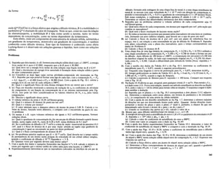 da forma
onde (Q*/T)(iJT/iJx) e afor~aefetivaque originaa difusao termica,B e a mobilidade e 0
panimetro Q* e chamado de calor de transporte. Note-se que, como no caso da rela~ao
de eletrotransporte, a mobilidade B e tida como sendo a mesma, tanto no termo
dependente da concentra~ao, como no termo dependente da temperatura.
Este efeito, onde urn componente de uma amostra de solu~ao s6lida, submetida a
urn gradiente de temperatura, desenvolve urn gradiente de concentra~ao, e tambem
conhecido como difusao termica. Este tipo de fenomeno e conhecido como efeito
Ludwig-Soret e e observado em solu~6es gasosas e liquidas, bern como em solu~6es
s6lidas.
Problemas
1. Suponha que dois metais, A eB, formem urnasolu~ao solida ideal e que, a 1.0000C, a energia
livre molar de A puro e 42.oo0J, enquanto que a de B puro e 58.oooJ.
(a) Qual deve ser a energia livre molar de uma solu~ao cuja fra~ao molar de B e 0,25?
(b) Qual 0 decrescimo de energia livre associado aforma~ao desta solu~ao solida a partir
de seus componentespuros?
2. (a) Considere as duas ligas cujas curvas atilidade-composi~ao sao. mostradas na Fig.
10. I. Suponha que seja possfvel formar uma liga de cada tipo, com a composi~ao N A = N B
= 0,5. Seja GOA = 42.000 J/mol e GOB = 58.000 J/moI. Com a ajuda da Fig. 10.1, estime a
energia livre de um mol de cada solu~ao a 5000C..
(b) Qual e 0 significado fisico de uma dessas energias livres ser menor que a outra?
3. (a) Fa~a um desenho mostrando a natureza da varia~ao de 'YA (0 coeficiente de atividade
do componente A) em fun~ao da concentra~ao de A no sistema representado pela Fig.
1O.1A. Isto pode ser feito considerando-se os valores relativos de NA e aA para varias
composi~6es.
(b) Discuta 0 significado dessa curva.
4. 0 volume atomico da prata e 10,28 cm3/atomo-grama.
(a) Qual e 0 numero de atom()s de prata em um cm3
?
(b) Qual e 0 volume pOl' atomo?
(c) 0 valor tabelado para 0 diametro efetivo do atomo da prata e 2,89 A. Calcule 0 vo-
lume doatomo, baseado neste diametro, e compare com 0 encontrado na parte (b) des-
te problema.
5. Os metais A e B, cujos volumes atomicos sao iguais a 10,3 cm3
/atomo-grama, formam
solu~6es ideais.
(a) Qual e 0 gradiente de concentra~ao anAlax em um par de difusao formado a partir desses
metais, numa regiao onde N A varia de 0,30 a 0,65, numa distancia de 0,1 mm?
(b) Se 0 coeficiente de difusao e 10-10
cm2
/s e a area da se~ao transversal da amostra e 0,5
cm2
, qual e 0 fluxo de :itomos de A pOl' uma se~ao situada na regiao cujo gradiente de
concentra~ao e igual ao encontrado na parte (a) deste problema?
(c) Quale 0 fluxocorrespondentede atomos de B?
6. (a) No problema anterior supos-se que D = 10-10 cm2/s. Qual deveria ser 0 tempo medio
depermanencia deumatomo numa posi~ao do. reticulado de um cristal cubico simples,
quando 0 coeficientede qifusao(IO-IO?Suponha a = 3 A.
(b) Quantas vezes pOl' segundodevera cada atomo saltar?
7. Com a ajuda dos dados e equa~6es fomecidos nas Se~6es 6.7 e 6.8, calcule 0 numero de
vezes pOl' segundo que 0 atomo medio de cobresaltapara uma lacuna, a I.0000C?
8. Experimentalmente determina-se que os marcadores colocados na interface de um par de
364
difusao, formado pela soldagem de uma chapafina de metal A a uma chapa semelhantede
metal B, se movam com uma velocidade de 3 X 10-10
cm/s em dire~ao do cOlTlp()riente A,
quando a concentra~ao e N A = 0,35 e 0 gradiente de concentra~ao e 2 x IQ2:itomos %/cm.
Sob essas condi~6es, 0 coeficiente de difusao qufmica b obtido e 1,03 x 10-10 cm2/s.
Determine os valores das difusividades intrinsecas dos dois componentes.
9. Suponha que no problema anterior 0 volume atomico de cada componente seja 12
cm3/atomo-grama.
(a) Qual sera 0 fluxo de cada componente, em atomos pOl' segundo pOl' cm2
, pela se~ao que
contem os marcadores?
(b) Qual sera 0 fluxo resultante de lacunas nessa se~ao?
(c) Se todas as lacunas em excesso que passam pelos marcadores em uma hora se combina-
rem, formando um poro esferico simples, qual devera ser 0 raio do POl'O em mm?
10. (a) Calcule 0 fluxo de atomos de A pOl' cm2, pOl' um plano de referencia fixo no
espa~o, isto e, em rela~ao a uma extremidade do par de difusao do Problema 8. Suponha
este plano coincidindo com 0 plano dos marcadores, para 0 tempo correspondente aos
dados do Problema 8.
(b) Calcule 0 fluxo de atomos de B.
11. Uma chapa fina de uma liga binaria de composi~ao N A = 0,250 e N B = 0,750 e soldada a
uma chapa semelhante de composi~aoN A = 0,300 e N B = 0,700 de modo a formal' um par
de difusao. Apos difusao de 100 horas a I.0000C, a composi~ao em um ponto a 0,100 mm
da interface original da solda, do lado cuja composi~ao original era NA = 0,250, foi obser-
vada como NA= 0,260. Calcule a difusividade pelo metodode Grube.(Nota: suponhax =
0,100.)
12. Com 0 auxflio dos dados da Tabela 10.3 e da Fig. 10.5, determine os coeficientes de
interdifusao paraNA = 0,875, usando 0 seguinte procedimento:
(a) Tra~ando uma tangente acurva de penetra~ao para NA = 0,875, determine axlaNB •
(b) Integre graficamente os dados da Tabela 10.3, de NB = 0 ate NB = 0,125 (isto e, NA =
1,000 ate N A = 0,875), usando a regra de Simpson.
(c) Calcule a expressao de Matano paraD, supondo t = 100 horas. Compare sua resposta
com a Fig. 10.16.
13. Na Se~ao 10.10 afirma-se que, em geral, para qualquer cristal, D = aa2
lr. Para metais c.f.c.,
a e dado como 1/12. Prove esta rela~ao, usando um metodo semelhante ao descrito na Se~ao
10.3, onde 0 valor a = 1/6 foi obtido para metais cubicos simples. 0 esquema a seguire dado
para auxiliar a dedu~ao.
(a) Suponha que os pianos x e y da Fig. 10.3 correspondam a dois pianos {II I} adjacen-
tes. Determine a separa~ao entre esses pianos, em termos do parametro a do reticulado
c.f.c. (0 comprimento de uma aresta da celula unitaria).
(b) Com a ajuda de um desenho semelhante ao da Fig. 1.7, determine 0 numero maximo
de dire~6es em que um determinado iitomo pode saltar. Quantas destas dire~6es trans-
portariam 0 atomo do plano x para 0 plano y? Qual e, portanto, a chance de que um
determinado salta levara 0 atomo de x para y ou de y para x?
(c) Usando os resultados das partes (a) e (b), calcule 0 valor de a.
14. Mostre que, para difusao substitucional em metais c.c.c., a e1/8.
ts. A energia de ativa~ao para a autodifusao do Duro e 1,8I eVe 0 parametro do reticulado e4,07
A. Suponha v = 1013
vib/s e M m + M f = O.
(a) Calcule 0 valor do coeficiente de autodifusao do Duro a 9OOOC.
(b) Como este valor se compara com 0 dado na Fig. 1O.l9?
16 Com a ajuda dos dados experimentais fornecidos na Tabela 10.5, determine 0 valor do
coeficiente de autidifusao do nfquel a 900°C e compare-o com 0 mostrado na Fig. 10.19.
17. Com a ajuda das Figs. 10.19 e 10.20, estime 0 coeficiente de interdifusao para a difusao
numa liga niquel-ouro, quando N Ni = 0,70.
18. (a) Com a ajuda dos dados das Figs. 10.19 e 10.20, determine a mobilidade de um atomo
de niquel a 9000C numa solu~ao solida nfquel-ouro de composi~ao NA = 0,5. Expresse sua
resposta em m/(N.s).
(b) Calcule a for~a efetiva sobre um atomo de niquel nesta solu~ao solida a 9000C.
(c) Determine 0 fluxo correspondente de atomos de nfquel POl' cm2 , quando 0 gradiente
de concentra~ao aNAlax = 2 cm-I, supondonNi = 7 x 1022 •
365
 