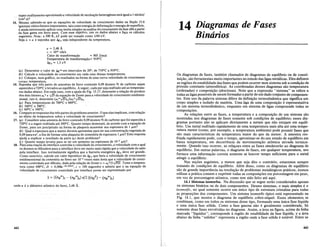 sHper~resfriamento aproximado a velocidade de nuclea«;:ao heterogeneasera igual a 1micleol
(cm2.s)?
14. MesITIosabendo~se que as equa«;:oes de velocidade. de crescimento dadas na Se«;:ao 13.6
ignoram varios fatores importantes, tais como energia de deforma«;:ao e energia de superficie,
e ainda interessante aplicar essa teoria simples na analise do crescimento da fase alfa a partir
da fasegama em ferro puro. Com esse objetivo, use os dados abaixo e fa«;:a os calculos
seguintes. Nota: a 300 K, kT pode ser tornado como 1/40 eV.
Seja A = a e suponha que fig a seja independente da temperatura.
a = 2,48 A
v = 1013
vib/s
Calor de transforma«;:ao = 903 llmol
Temperatura de transforma«;:ao= 9100C
figa = 1,3 eV
(a) Determine 0 valor de fig"" em intervalos de 20°, de 7100C a 910°C.
(b) Calcule a velocidade de crescimento em cada uma dessas temperaturas.
(c) Coloque, num gnifico, os resultados na forma de uma curva velocidade de crescimento
versus temperatura.
15. Suponha que tres pares de amostras de ferro contendo 0,09 atomos % de carbono sejam
aquecidos a 7200C e levados ao equilfbrio. A seguir, cada par seja resfriado ate as temperatu-
ras dadas abaixo.Em cada caso, com a ajuda da Fig. 13.17, determine a rela«;:ao do produto
dos dois fatores al* e VJ5da equa«;:ao de Zener para a velocidade de crescimento unidimen-
sional, isto e, determine (al*VD)r,l(al*VD)r•.
(a) Para temperaturas de 7000C e 6600C.
(b) 540°C e 500°C.
(c) 600C e 100°C.
16. Compare as respostas das tres partes do problemaanterior. 0 que elas implicam, com rela«;:ao
ao efeito da temperatura sobre a velocidade de crescimento?
17. (a) Considere uma amostra de ferro contendo 0,09 atomos % de carbono que foi aquecidaa
nooc e a seguir resfriada ate 3000C. Quanto tempo demorara, de acordo com a equa«;:ao de
Zener, para urn precipitado na forma de plaqueta aumentar sua espessura de 1 IJ-m?
(b) Qual a espessura que a matriz deveria apresentar para ter sua concentra«;:ao esgotada de
0,09 paranae, a fim de formar uma plaqueta de cementita de espessura 11J-m? Esta resposta
ajuda a explicar 0 resultado da parte (a) deste problema?
(c) Quanto tempo levaria para se ter urn aumento na espessura de 10-2
IJ-m?
18. Para uma rea«;:ao de interface controlara velocidade de crescimento, a velocidade com a qual
os atomos se difundem para a interface deve ser muito mais rapida que a velocidade do salto
pela interface. Isso normalmente significa que a barreira energetica fig a deve ser grande.
Como exercicio, calcule urn valor hipotetico de fig a que faria a velocidade de crescimento
unidimensional da cementita no ferro ser 10-2
vezes mais lenta que a velocidade de cresci-
mento controlado por difusao, dada pela rela«;:ao de Zener v = al*/2V/5Ti. Tome a tempera-
tura como 400°C, D = 0,008e-83.160lkr, t = 100 segundos e admita que A na equa«;:ao da
ve10cidade de crescimento controlado por interface possa ser representado por
onde a 0 diarnetro atomico do ferro, 2,48 A.
442
14 Diagramas de Fases
Binarios
Os diagramas de fases, tambem chamados de diagramas de equilibrio ou de consti-
tui<;:ao, sao ferramentas muito importantes no estudo das ligas metaIicas. Eles definem
as regioes de estabilidade das fases que podem ocorrer num sistema sob a condi<;:ao de
pressao constante (atmosferica). As coordenadas desses' diagramas sao temperatura
(ordenadas) e composi<;:ao (abscissas). Note que a expressao "sistema" se refere a
todas as ligas possfveis de serem formadas a partir de urn dado conjunto de componen-
tes. Este uso da palavra sistema difere da defini<;:ao termodinamica que significa urn
corpo simples e isolado de materia. Uma liga de uma composi<;:ao e representativa
de urn sistema termodinamico, enquanto urn sistema de ligas compreende todas as
composi<;:oes.
As rela<;:oes entre as fases, a temperatura e a composi<;:ao de urn sistema sao
mostradas nos diagramas de fases somente sob condi<;:oes de equilibrio; esses dia-
gramas portanto nao se aplicam diretamente a metais que nao estejam em equilf-
brio. Urn metal resfriado rapidamente de uma temperatura mais alta ate uma tempe-
ratura menor (como, por exemplo, a temperatura ambiente) pode possuir fases que
sao mais caracteristicas da temperatura maior do que da menor. A amostra res-
friada rapidamente pode, com 0 tempo, aproximar-se do.seu estado de equilibrio em
baixa temperatura, em decorrencia de movimenta<;:ao at6mica ativada termica-
mente. Quando isso ocorrer, as rela<;:oes entre as fases obedecerao ao diagrama de
equilibrio. Em outras palavras, 0 diagrama de fases, em qualquer temperatura, nos
fornece uma informa<;:ao correta somente se houver tempo suficiente para 0 metal
atingir 0 equilibrio.
Nas se<;:oes seguintes, a menos que seja dito 0 contnirio, estaremos sempre
tratando de condi<;:oes de equilibrio. Alem disso, como os diagramas de equilibrio
sao de grande importiincia na resolu<;:ao de problemas metalurgicos praticos, iremos
utilizar a pnitica comum e exprimir todas as composigoes em porcentagem em peso,
em vez de porcentagem at6rnica,·como tern sido feito ate aqui.
14.1 Sistemas isomorfos. Na discussao que se segue serao considerados apenas
os sistemas bimirios ou de dois componentes. Desses sistemas, 0 mais simples e 0
isomorfo, no qual somente ocorre urn unico tipo de estrutura cristalina para todas
as propor<;:oes dos componentes. Urn sistema isomorfo tfpico esta representado na
Fig. 14.1, que mostra 0 diagrama de equilibrio cobre-nfquel. Esses elementos se
combinam, como em todos os sistemas desse tipo, formando uma unicafase lfqu'ida
e uma unica fase salida. Como a fase gasosa nao e geralmente considerada, ha
somente duas fases envolvidas no diagrama. Assim, a area na figura, acima dalinha
marcada "lfquidus"; corresponde aregiao de estabi1idade da fase lfquida, e a area
abaixo da linha "solidus" representa a regiao onde a fase solidae estaveI.EIltn.~as
443
 